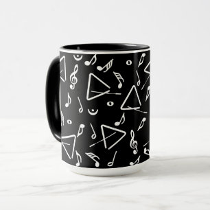 Taza Triangle Music Notes Mug