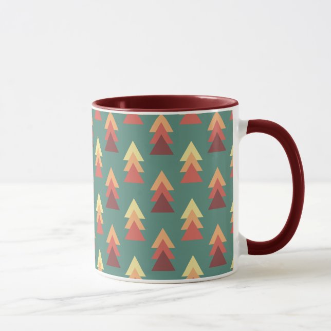 Taza Triángulos de colores retro (Derecha)