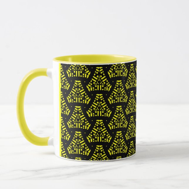 Taza Triángulos de estrellas - Amarillo (Izquierda)