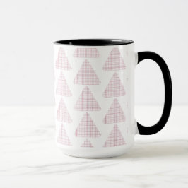 Taza Triángulos de Tartán Rosa