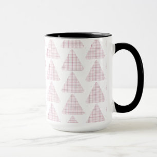 Taza Triángulos de Tartán Rosa
