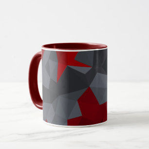 Taza Triángulos rojos dispuestos al azar.