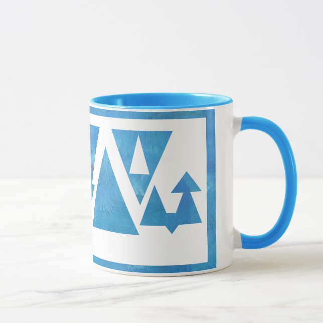 Taza Triángulos y flechas tenciados (Derecha)