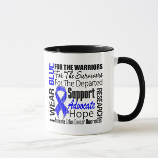 Taza TRIBUTO de Blue Ribbon del desgaste del cáncer de