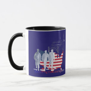 Taza Tributo de corazones valientes azul marino