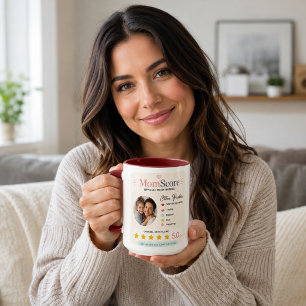Taza Tributo de Foto de Mamá con Estilo de Búsqueda Col