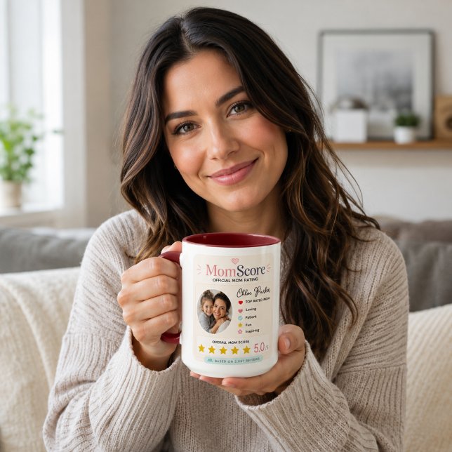 Taza Tributo de Foto de Mamá con Estilo de Búsqueda Col (Colorful Search Style Mom Photo Tribute Mug
)
