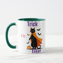 Taza Trick o Trek Cat Halloween Design Mug