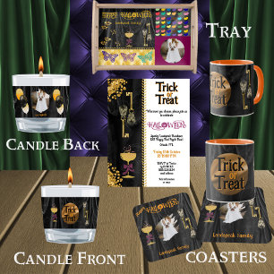 Taza Trick o Trek Halloween Gold Skulls & Champagne