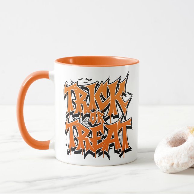 Taza Trick Or Treat Graffiti (Con donut)