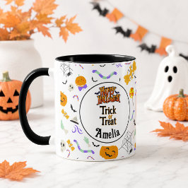 Taza Trick or Treat Personalizado Lindo Halloween 