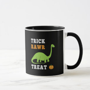 Taza Trick Rawr Treat Cute Halloween Brontosaurus Dino