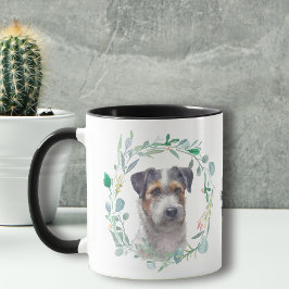 Taza Tricolor Jack Russell Terrier Wreath Coffee Mug