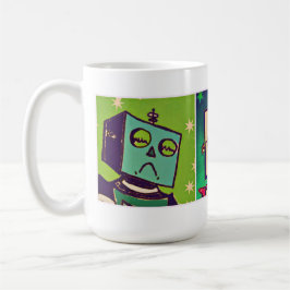 Taza tricolora de los robots
