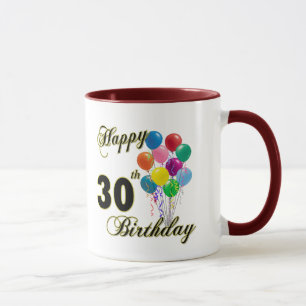 Taza Trigésimos regalos de cumpleaños y ropa felices
