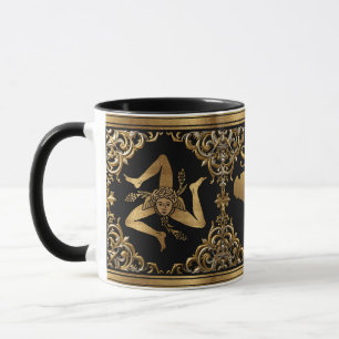 Taza Trinacria barroca siciliana Diseño Mug