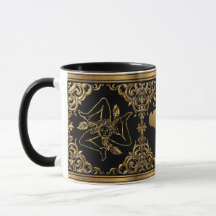 Taza Trinacria barroca siciliana Diseño Mug