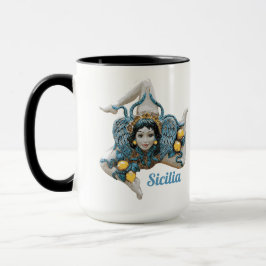Taza Trinacria de Sicilia Sicilia, símbolo de las tres 