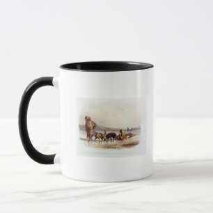 Taza Trineos de perro de los indios de Mandan