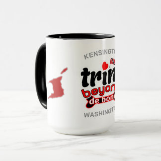 Taza Trini Más allá del mapa y nombre BLANCO