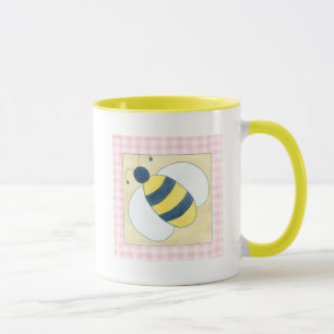 Taza Trío de abejas con flores