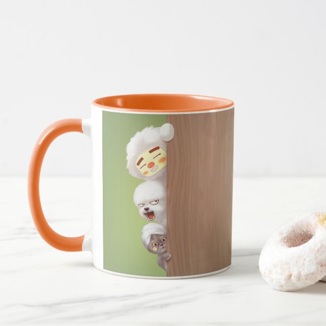 Taza Trio de animales de búsqueda (Con donut)