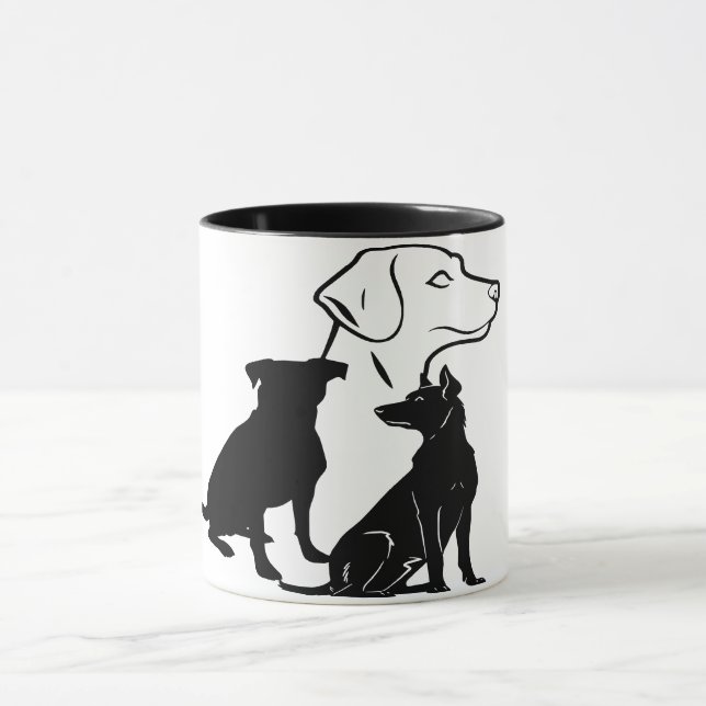 Taza Trío de arte de las patas leales (Centro)