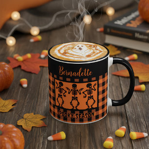 Taza Trío de Esqueleto de Temporada Espeluznante Cuadro
