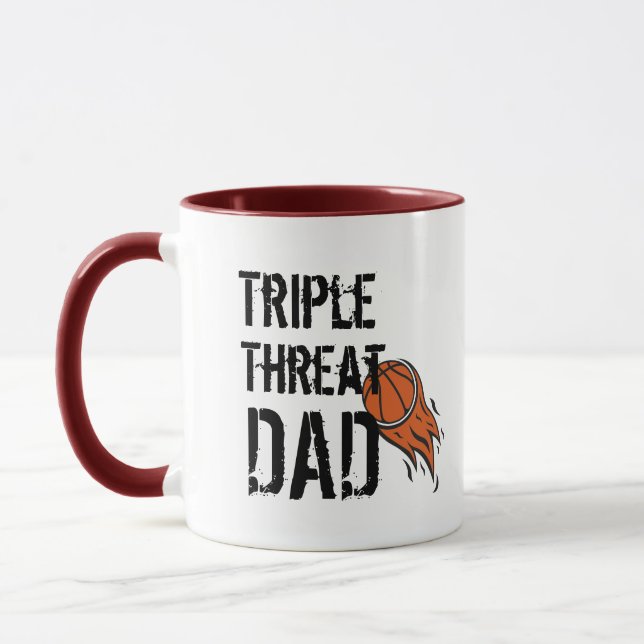 Taza Triple Amenaza De Regalo De Baloncesto Para Amante (Izquierda)