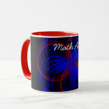 Triple azul acento matemático café Mug