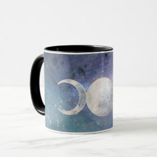Taza Triple Diosa de la Luna del Universo Celestial Moo