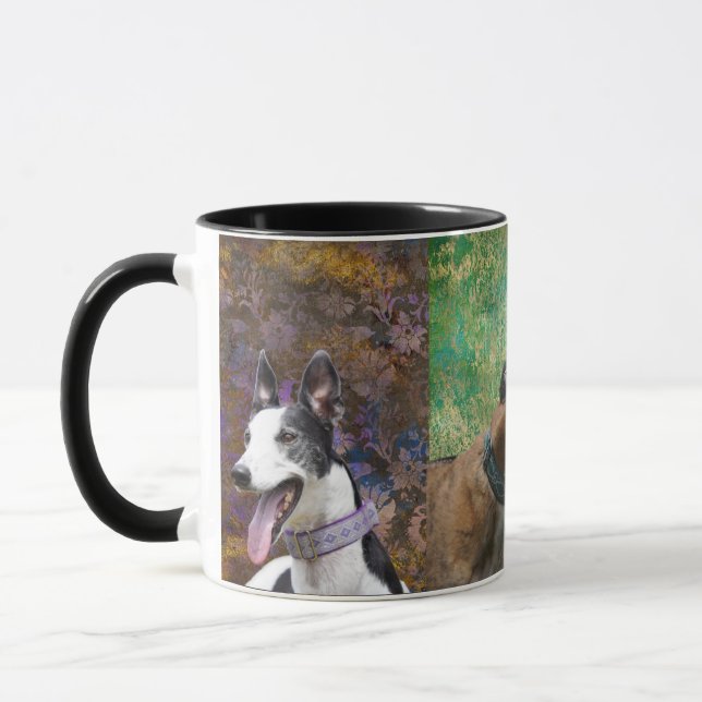 Taza Triple perro de cerdo gris ya (Izquierda)