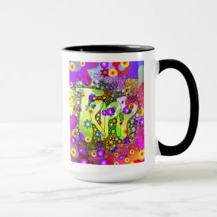 Taza Trippy, psicodélico, boho, hippie, tazón de café