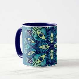 Taza Trippy Psicodélico Ojos Floral Surreal Arte