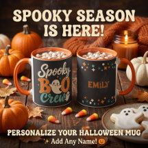 Tripulación Spooky Boo Retro Fantasma Nombre Perso