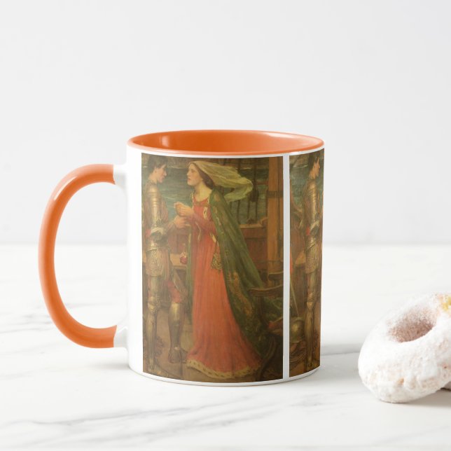 Taza Tristán y el aislamiento de John William Waterhous (Con donut)