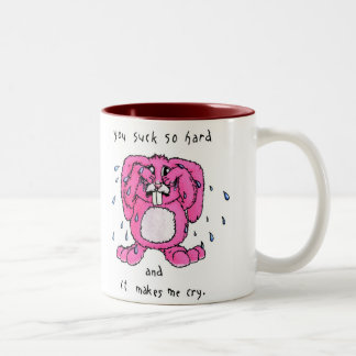 Taza triste del conejito
