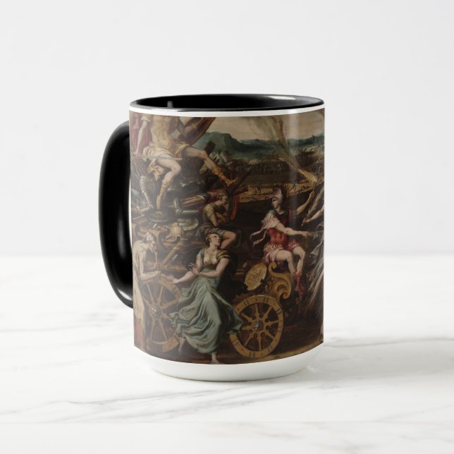 Taza Triumph de Marte, c.1570 (aceite en el panel) (Anverso izquierdo)