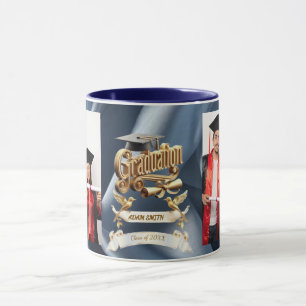 Taza "Triunfo Real: Edición Elite Oro y Azul Marino 202