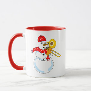 Taza Trombone Snowman
