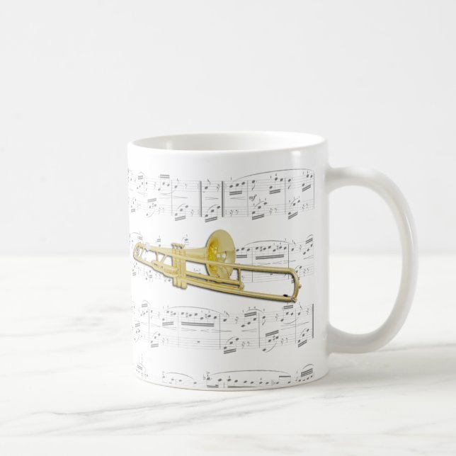 Taza - Trombone (valved) con partitura (Derecha)