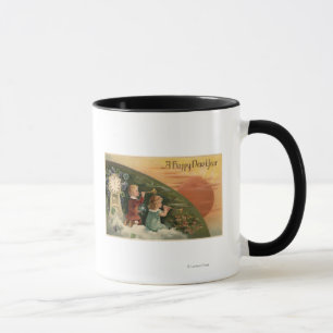 Taza Trompetas que soplan felices nuevas de un YearKids