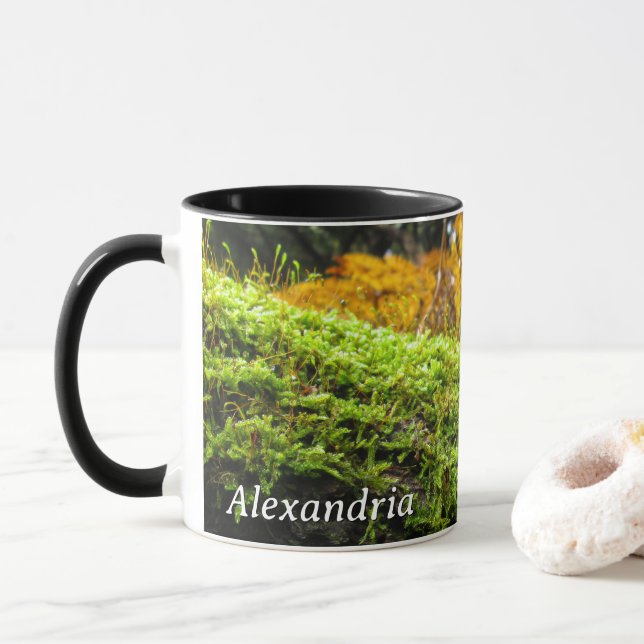 Taza Tronco arbolado en mezes exuberantes - Personaliza (Con donut)