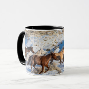 Taza Tropa de caballos en invierno en Hideout Ranch