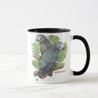 Taza tropical de los grises africanos