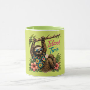 Taza Tropical de Perezoso de Hora de Isla
