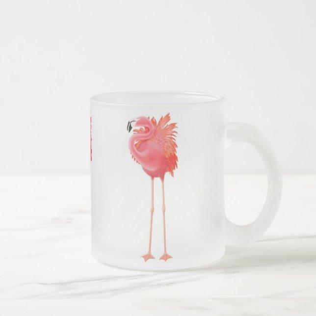 Taza tropical del vidrio esmerilado del flamenco (Derecha)