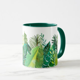 Taza Tropische groene bladeren
