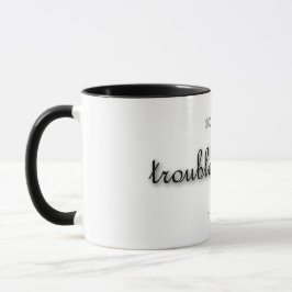 Taza troubleprincess! - clásico negro sobre blanco