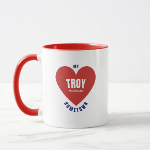 Taza Troy Michigan Hometown Coffee Mug